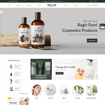 Melia Home Beauty: Stylish Templates for Makeup Stores