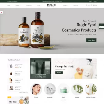 Melia Home Beauty: Stylish Templates for Makeup Stores