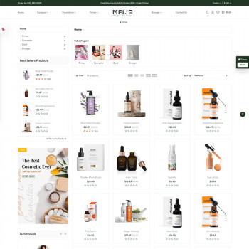 Melia Home Beauty: Stylish Templates for Makeup Stores