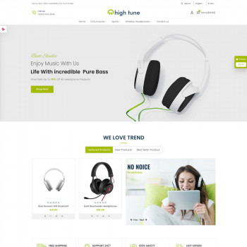 high tune - Modern Theme for Headphone Retailers