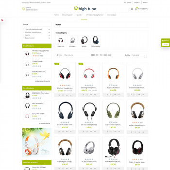 high tune - Modern Theme for Headphone Retailers
