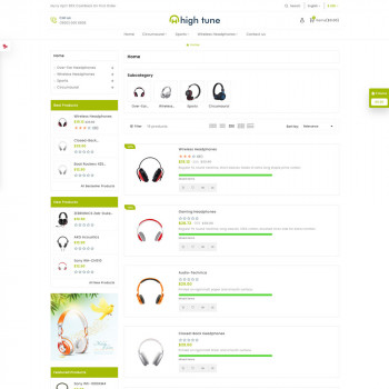 high tune - Modern Theme for Headphone Retailers