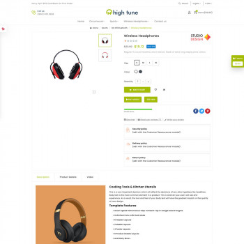 high tune - Modern Theme for Headphone Retailers