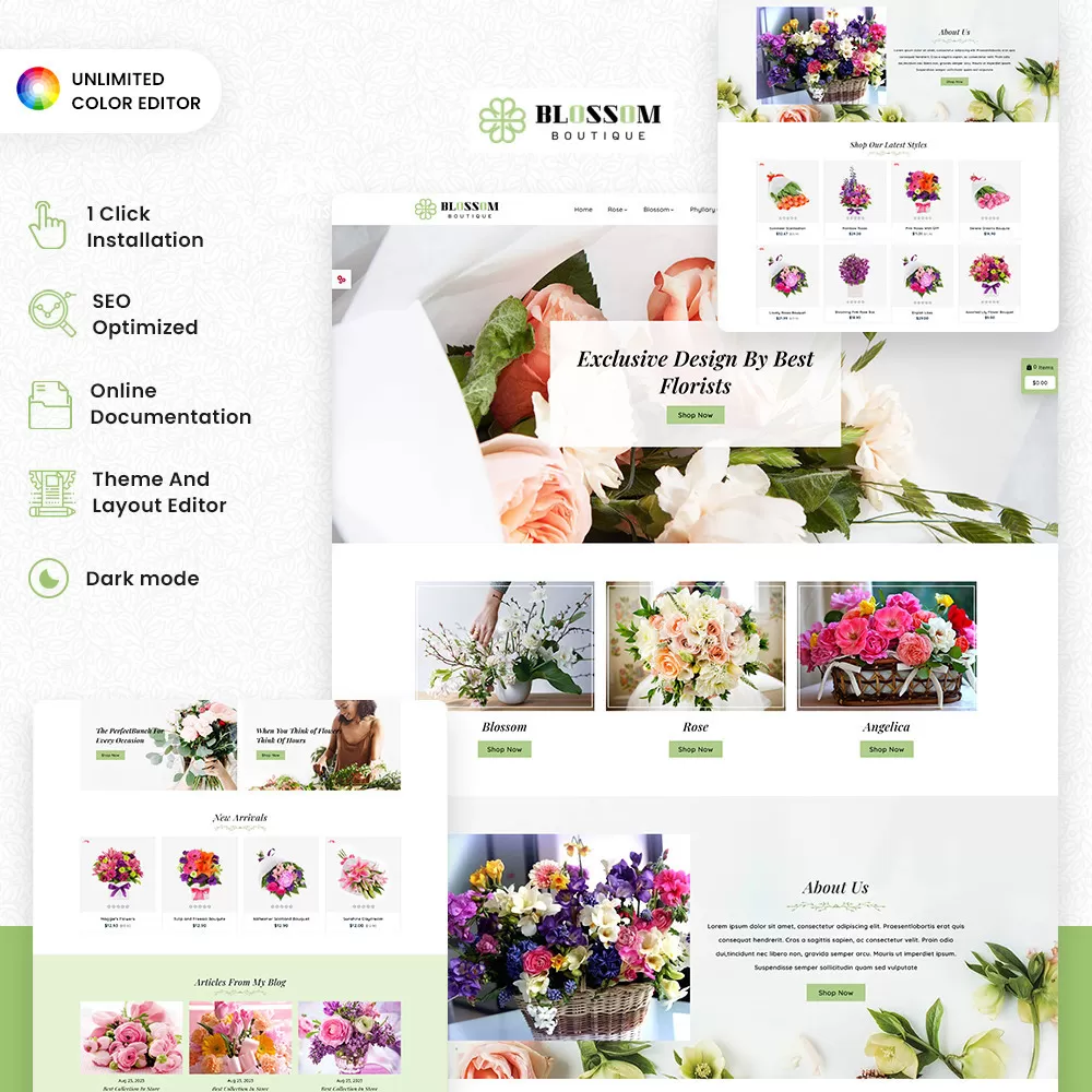 Blossom Boutique Theme for Floral Shops Blossom Boutique Theme for Floral Shops