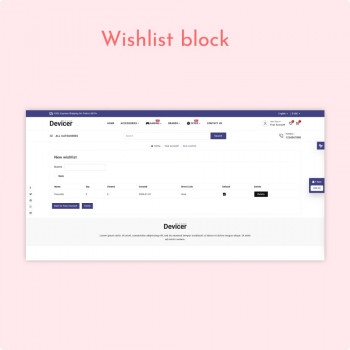 Wishlist block