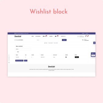 Wishlist block