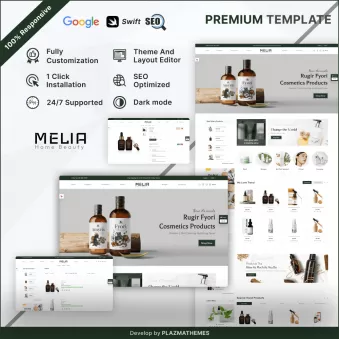 Melia Home Beauty: Stylish Templates for Makeup Stores