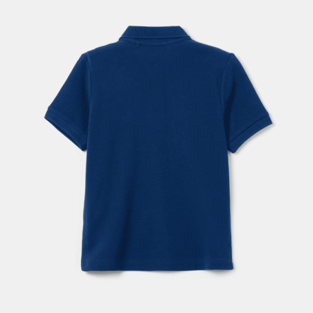 Printed Boys' Polo Shirt with Contrast Collar