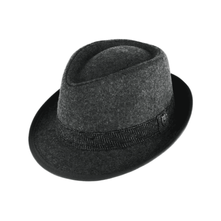 Wool Fedora Hat with Stylish Band Accent