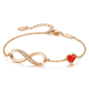 Adjustable Charm Bracelet with Swarovski Crystals