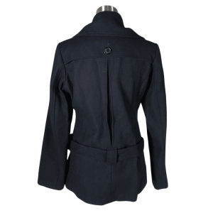 Classic Wool Blend Coat with Button Closure