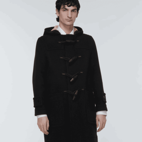 Classic Wool Blend Coat with Button Closure