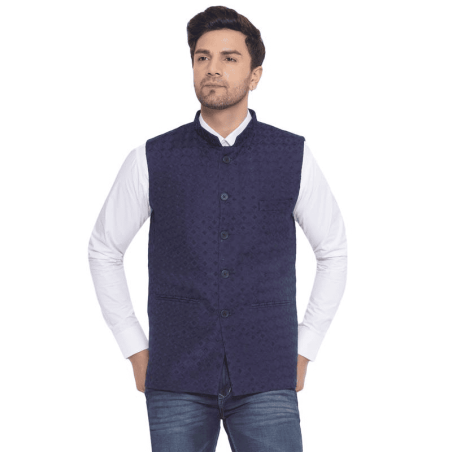 Ontwerper Nehru -jas met handgemaakte details