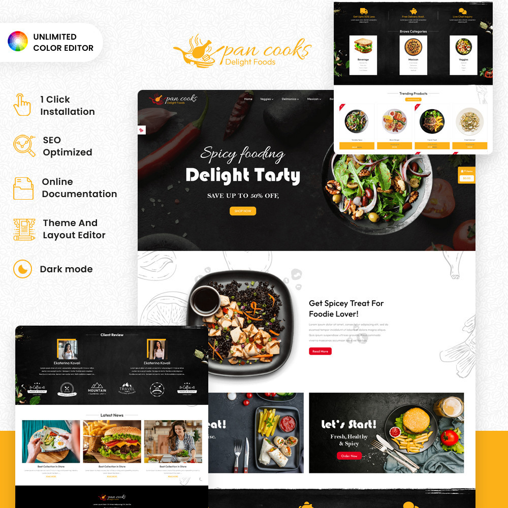 PanCooks Delight Foods: Tempting Themes for Food Stores PanCooks Delight Foods: Tempting Themes for Food Stores