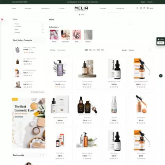 Melia Home Beauty: Stylish Templates for Makeup Stores