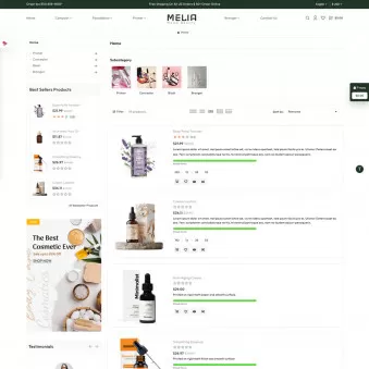 Melia Home Beauty: Stylish Templates for Makeup Stores