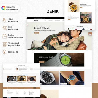 Zenik - Luxury Watch Themes for Your Store