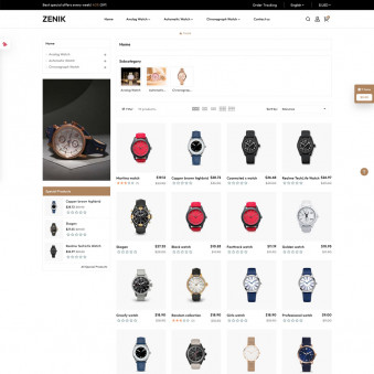 Zenik - Luxury Watch Themes for Your Store