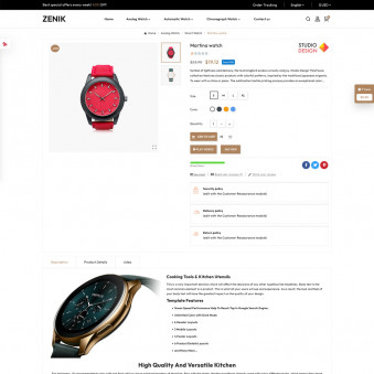 Zenik - Luxury Watch Themes for Your Store