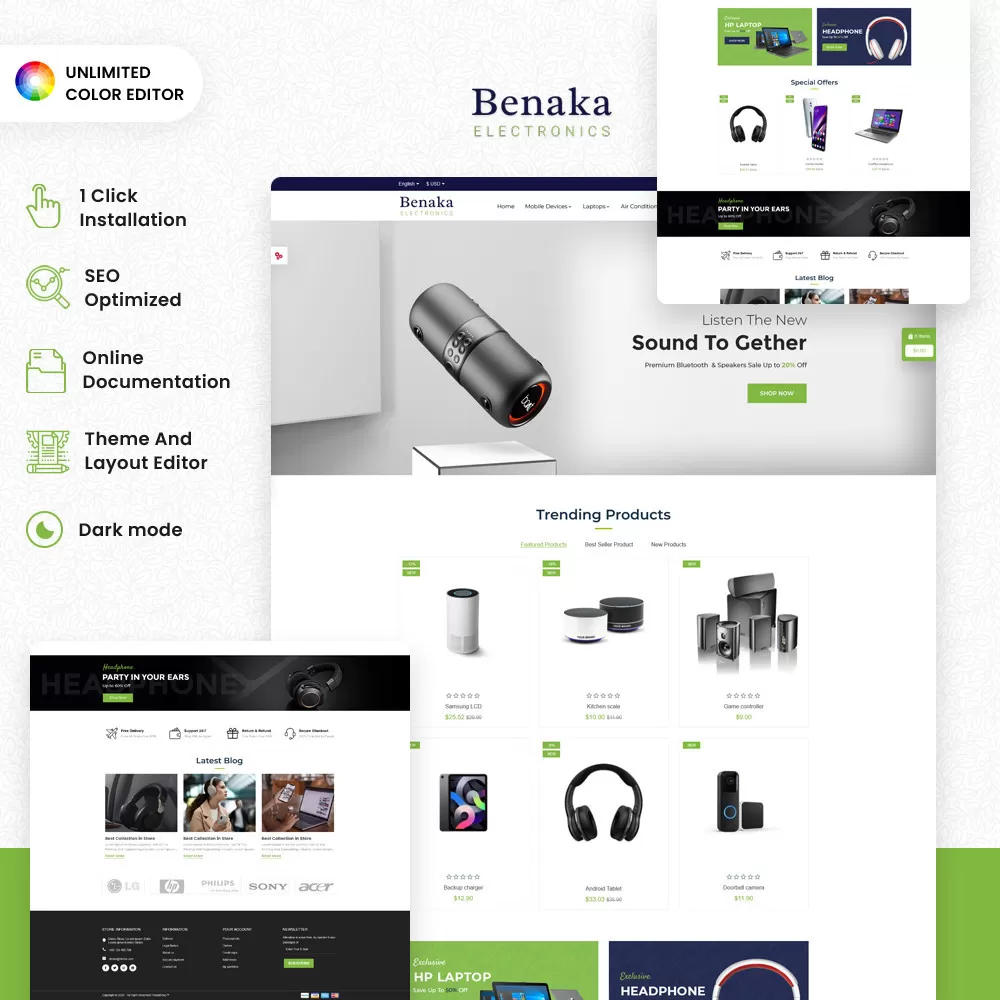 Benaka - Trendy Themes for Electronics Shops
