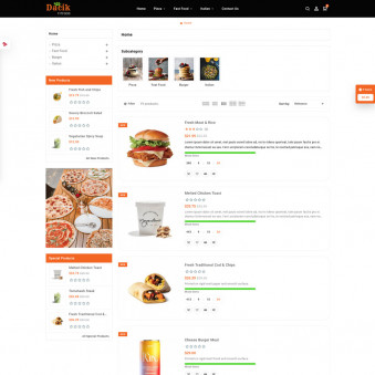 Dacik Fitfood - Unique Themes for Fast Food Retail