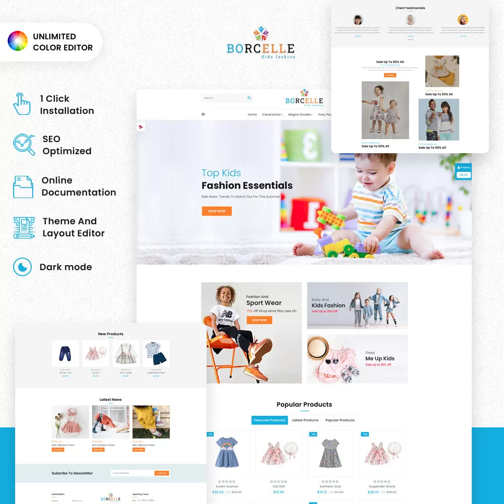 BORCELLE - Cute and Trendy Templates for Kids' Fashion