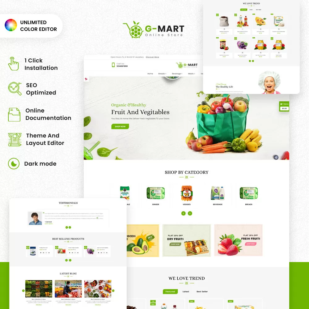 G-Mart - Creative Templates for Organic Stores
