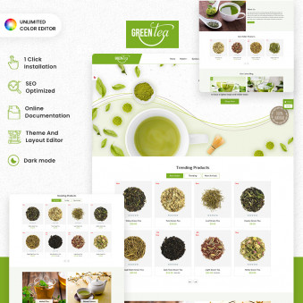 Green Tea - Sophisticated Designs for Tea Retailers