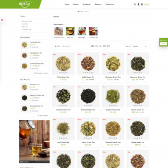 Green Tea - Sophisticated Designs for Tea Retailers