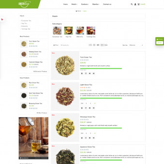 Green Tea - Sophisticated Designs for Tea Retailers