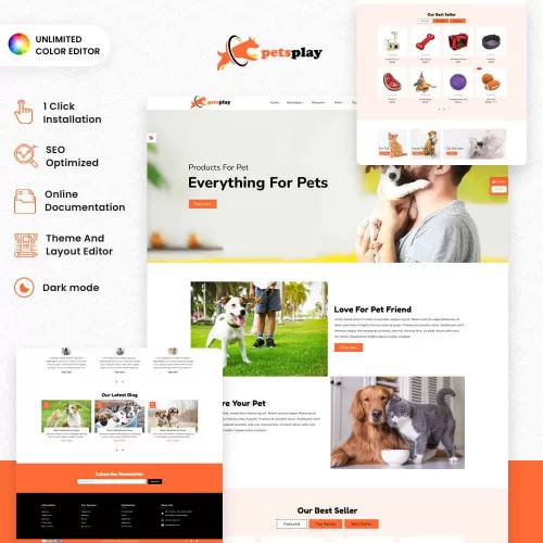 Pet Treats PrestaShop Template – Cuddles & Companions