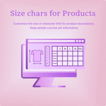 Size chars for Products