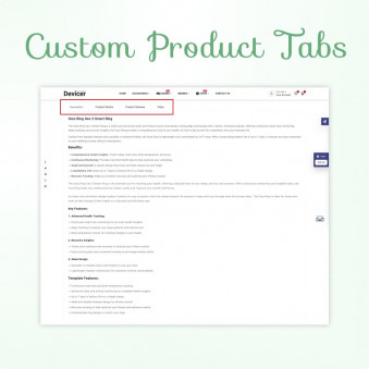 Custom Product Tabs