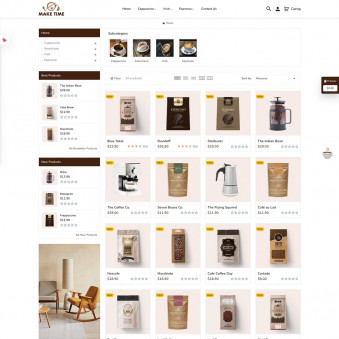 Destination for Make Time Coffees and Fresh Flavors