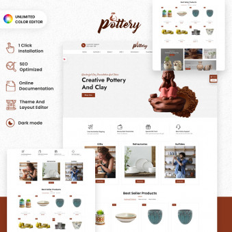 Pottery Handcrafted Pottery with Natural Charm