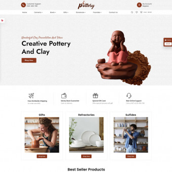 Pottery Handcrafted Pottery with Natural Charm