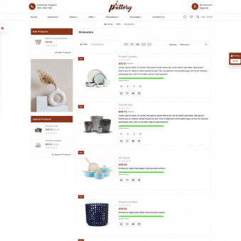 Pottery Handcrafted Pottery with Natural Charm